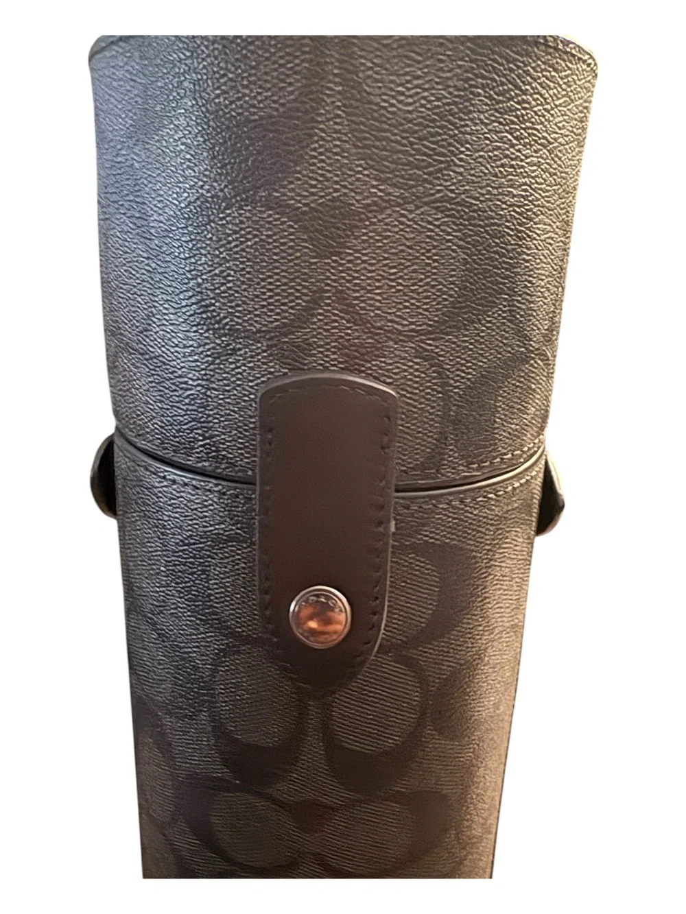 Coach Monogram Cylinder Bottle Carrier - Charcoal Gray - Picture 2 of 6